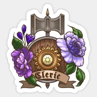 Cleric Class - D&D Class Art for players of DnD tabletop or video games Sticker